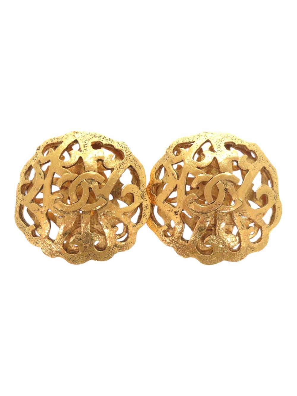 Chanel Cc Logo Clip-On Earrings Metal #210036C10B
